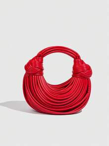 Golden Noodle Bag 2026 新款手工编织打结手提晚宴包 - 彩色 - 查看 9