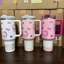 SANRIO 40 Oz Tumbler Stainless Steel Coffee Mug Cup Insulated Portable Vacuum Travel Tumbler With Handle Lid Straw Water Bottle Stanleyss - Multicolor - View 2