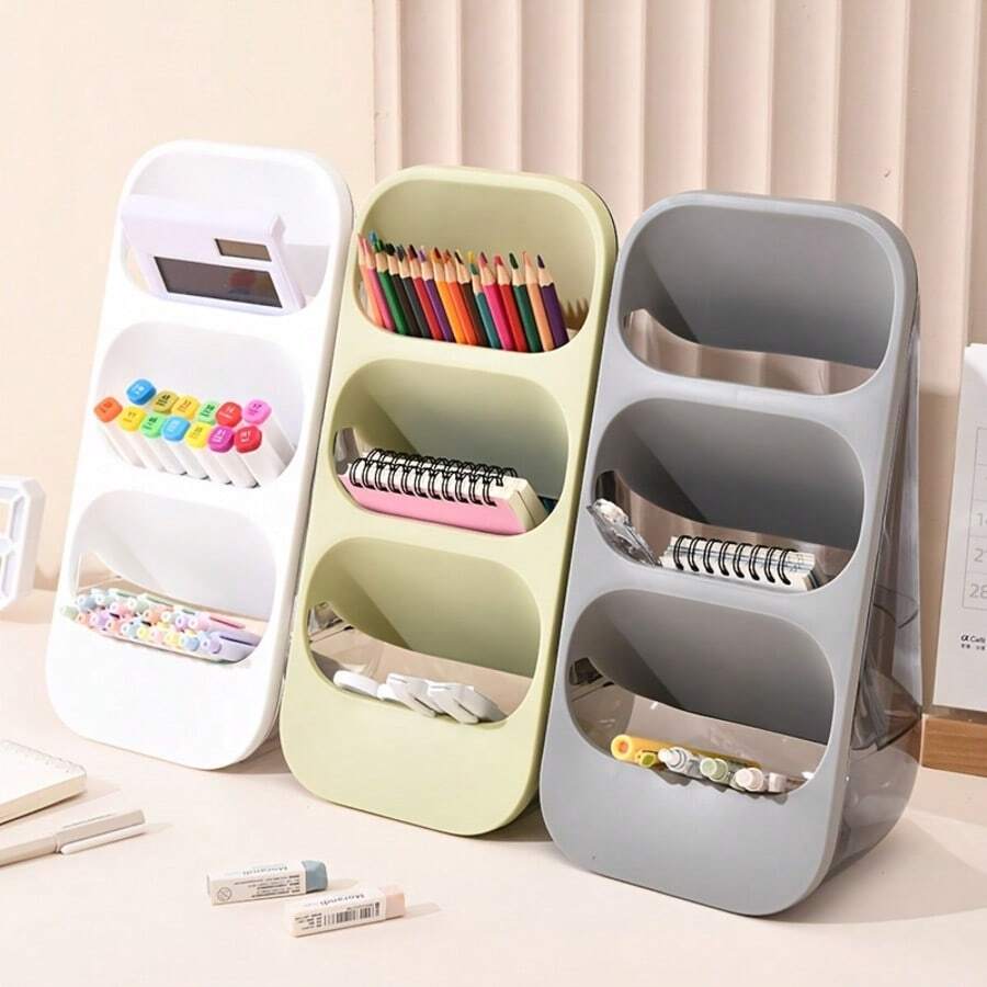 Hộp đựng nhiều ngăn, hộp đựng đồ trang điểm, hộp để bàn, giá đựng bút dọc, hộp trưng bày trong suốt, thích hợp để đựng mỹ phẩm, đũa, dao kéo, bút dạ.