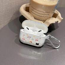 1 chiếc ốp bảo vệ tai nghe Pro 2/3 thiết kế hình mèo sao màu hồng tối giản, vỏ mềm trong suốt, hàng mới về. - Nhiều màu - Xem 3