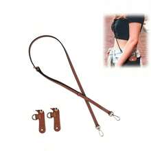 Correa de hombro ajustable para bolso bandolera, repuesto de correa con hebilla modificable, sin perforación, para bolso de mano mini - Marrón - Ver 8