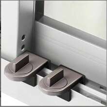 Cerrojos de para ventanas sin taladro de colores múltiples, cerrojos de para ventanas corredizas, clips de bloqueo de ventanas antirrobo - Varios estilos - Ver 2