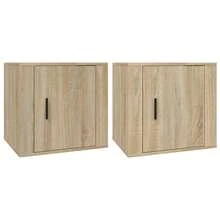 vidaXL Nachttische 2 Stk. Sonoma-Eiche 50x39x47 cm - Braun - Übersicht 2