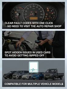 OBD2 Scan Tool Code Reader V301 Car Diagnostic Scanner, Wireless Automotive Code Reader Compatible With IOS And Android Bluetooth 4.0 - A - View 8