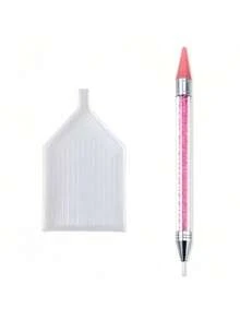 Kunststoff Diamant Nagelkunst Strass Sortierablage | Strass Organizer Ablage DIY Handwerk Diamant Zubehör Tool Nagelsalon Ausstattung - Weiss - Übersicht 14
