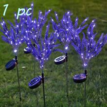 4/2/1 套装太阳能薰衣草色 LED 花园灯,防水户外花插灯,紫色仙女灯带自动开关,适用于庭院、露台、草坪、小径、花园、万圣节、圣诞节、婚礼和派对装饰,无需接线 - 薰衣草 - 查看 9