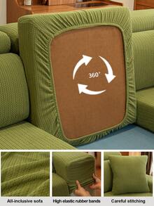 1 tấm bọc ghế sofa co giãn màu kem, bộ sản phẩm đa năng, bọc ghế sofa đa năng dùng được cả bốn mùa, chống trầy xước do mèo, phù hợp để bảo vệ ghế sofa phòng khách hình chữ L và ghế sofa 1, 2, 3, 4 chỗ ngồi. - Sọc xanh - Xem 9