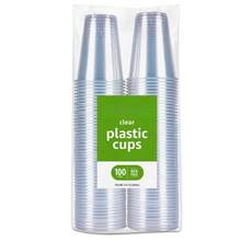 100PCS 9oz Clear Plastic Cups Bulk - Small Disposable Cold Drink Cups For Party, Wedding, BBQ, Camping & Everyday Use, Stackable Space Saving Design - 9 Ounces - View 1