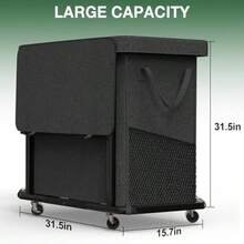 Cesta de lavandería de alta calidad de 230L 60 galones con ruedas cesta de lavandería enrollable carrito de lavandería con estructura metálica y diseño de bolsa extraíble adecuada para lavandería - Sección Negra3 - Ver 7