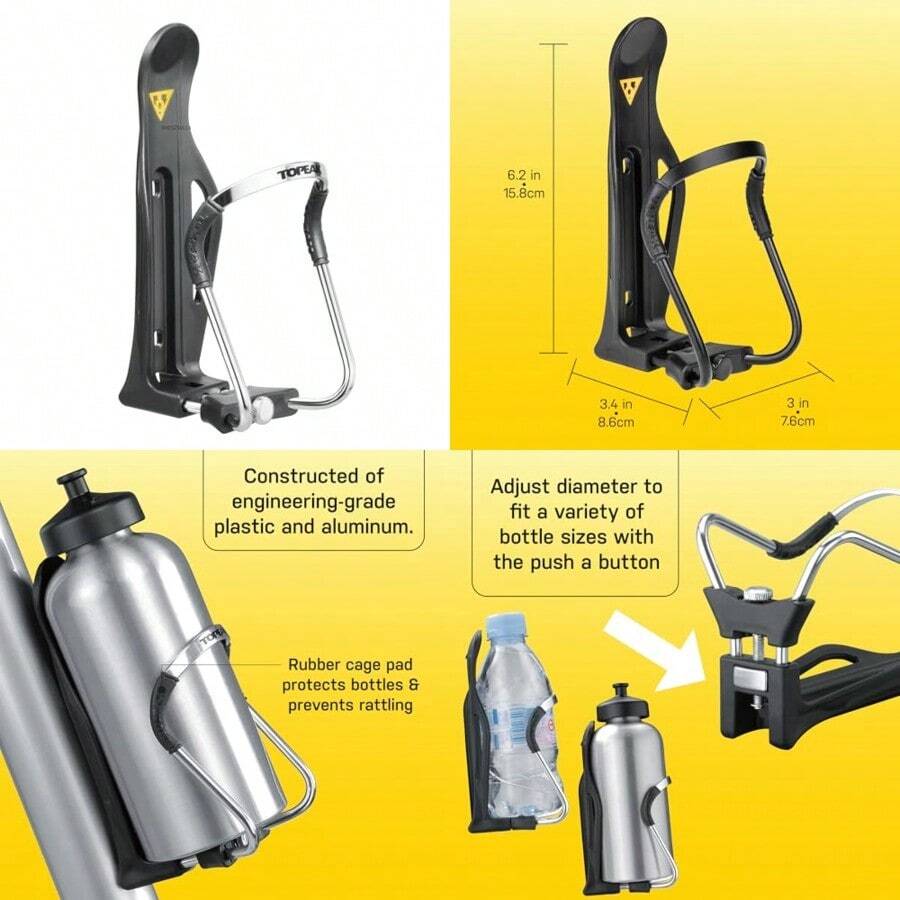 Topeak Modula Waterbottle Cage 2 Estructura para Llevar Botellas de Agua - Negro 10 piezas - Ver 1