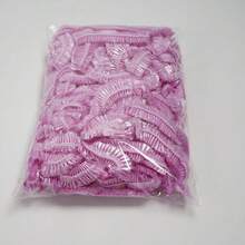 100个升级版一次性防水浴帽，加厚设计，适合女性、儿童、酒店、美容院、旅行SPA、家庭美容院使用 - 彩色 - 查看 10