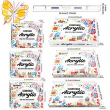 Ensemble de stylos marqueurs acryliques Flysea à double pointe et double couleur, disponible en 24/48/72/96/120/168 couleurs. Encre liquide à flux lisse avec une couverture puissante, des couleurs vives, imperméable et résistante à la décoloration. Convient pour le dessin DIY sur plusieurs matériaux. Outil d'art professionnel pour les étudiants en art, les artisans et les illustrateurs. - Multicolore - Voir 7