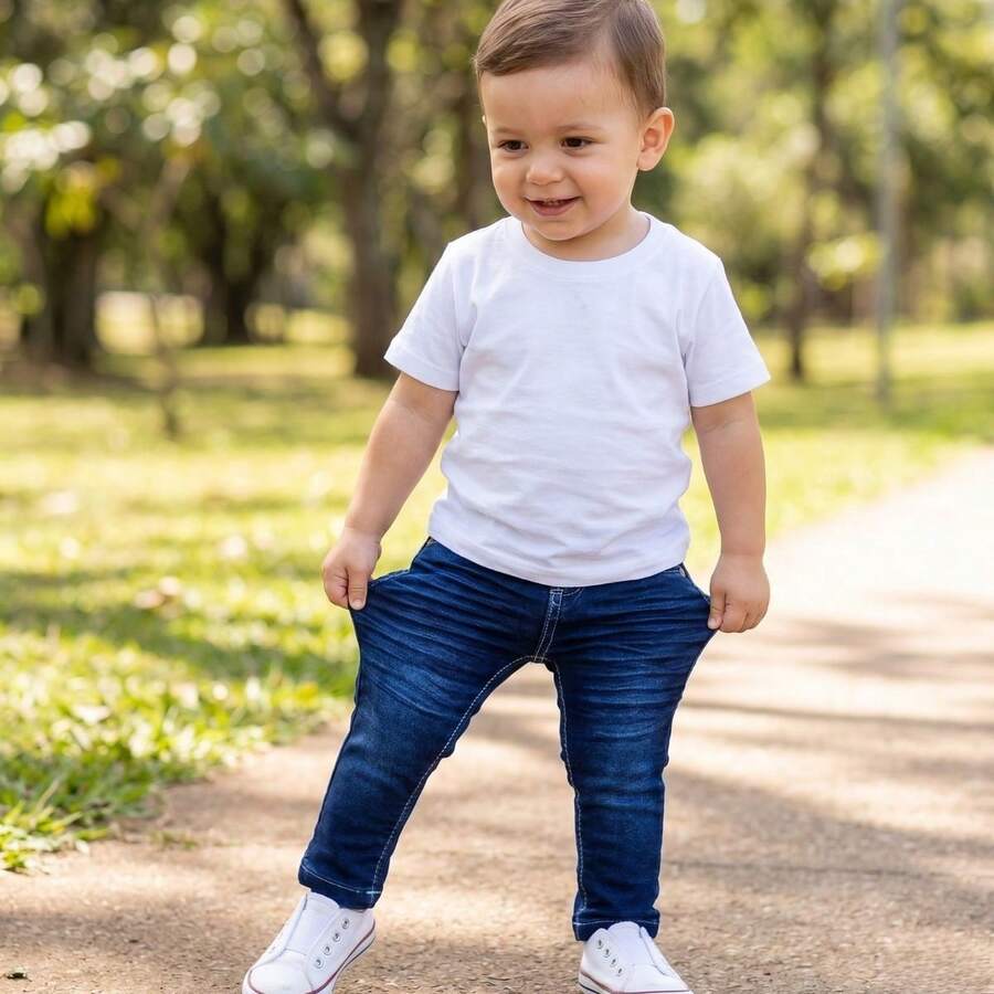 Baby Boys Denim - 深色水洗藍 - 查看 1