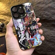 Retrato abstracto de una mariposa orquídea con colores vibrantes.funda de teléfono Fundas compatibles con ,Apple,VIVO,OPPO,,, y Honor.Fabricadas en silicona TPU,ofrecen protección contra golpes y caídas. - Negro - Ver 4