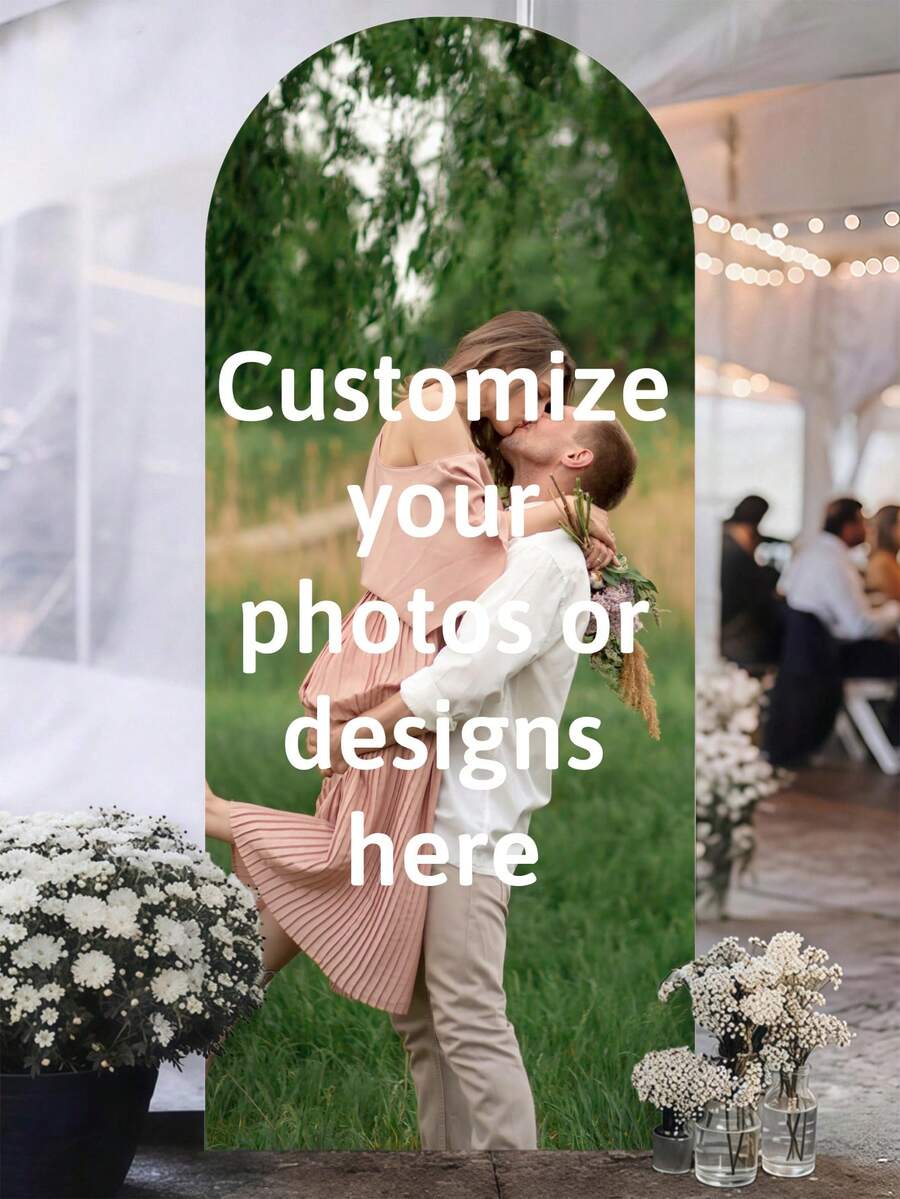 Customized Photo Arch Decor - Professional Custom Printed Arch Background Solution, Suitable For Weddings, Birthdays, Anniversaries, Special Events And Theme Parties. Available In Various Sizes, No Power Required For Setup, Ideal For Event Backdrops, Personalized Party Decorations And Wedding Arrangements.