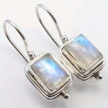 1 Pair Elegant Sophisticated Square Pendant Earrings, Suitable For Women's Daily Wear, Also An Ideal Surprise And Perfect Gift For Families And Women On Vacation And Banquets - Silver - View 1