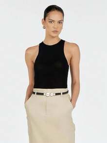 4 pièces Ensemble de ceintures élastiques élégantes pour femmes, ceintures de style minimaliste décontracté, accessoire de mode convenant pour le port quotidien et la décoration de fête - Multicolore - Voir 5
