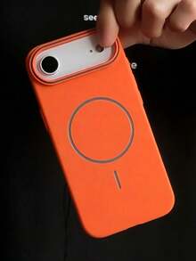 1 chiếc ốp lưng điện thoại từ tính, mờ, thân thiện với da, sạc không dây, dành cho iPhone 17 Air 16 15 14 13 12 Pro Max Plus, mặt lưng silicon mềm mại. - trái cam - Xem 2
