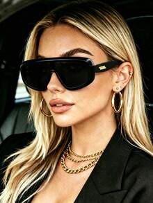 New Minimalist Versatile Retro High-End Punk Large Frame High-Quality Casual Decorative Glasses For Couples - Multicolor - View 8