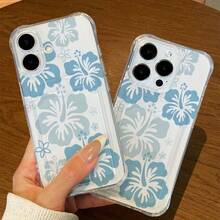 Transparent Phone Case With Full-Screen Blue Lily Flower Design, Shock-Proof Protective Soft Shell, Suitable For IPhone 16/15/14/13/12/11/7/8/SE/Plus/Pro Max/X/XS/XSMax/XR, A51, A52, A53, A54, A55, A56, S20, S21, S23, S24, S25, A31, A32, A33, And Other Models, Suitable As Decorative Item/Birthday Gift For Girlfriend, Boyfriend, Friends Or Family - Clear - View 7
