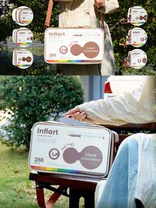 GRASP Nueva marca de exportación Infiart 288 Color Acrylic Marker Pens, Hecho con tinta de pigmento rico, resistente a los arañazos e impermeable, adecuado para principiantes/adultos, paquete grande con caja de almacenamiento - Ideal para el hogar/escuela/estudio: Enfocado en la calidad profesional - rotulador - Ver 5