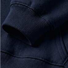 Blusa De Frio Moletom Gótico Y2K Bolso Capuz Estilo Canguru Moleton Casual Casaco Algodão Lançamento - Azul Marinho - Visão 3
