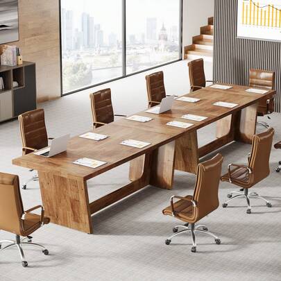  LITTLE TREE 2PCS 71-Inch Conference Table, Large Rectangular Meeting Table For Office, Executive Desk For Home Office Boardroom Workspace