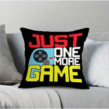 1pc Game Controller Style Throw Pillow Cover, Soft Plush Plush Square Cushion Cover For Gamers, Hidden Zipper, Comfortable And Soft, For Gaming Room, Sofa, Car, Bedroom, Party Decor, 45X45cm, Cover Only, Single-Sided Pattern - Multicolor - View 6