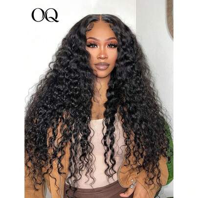 OQ Tóc giả Hair Wear & Go Deep Wave làm từ tóc người thật, màu tự nhiên, không cần keo dán, đã cắt và tỉa sẵn, ren HD 7x5, lý tưởng cho kỳ nghỉ lãng mạn, mật độ 180%, dài 16-30 inch, đã tẩy trắng sẵn, kèm quà tặng và giao hàng nhanh. Tóc thật chưa qua xử lý, kiểu dáng thời trang, tự nhiên, trẻ trung, phù hợp với phụ nữ.