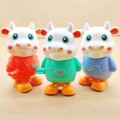 1pc Random Color Drumming Rabbit Toy Clockwork Drumming Cartoon Rabbit
