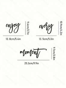 Suitable For All Seasons Gift: "Enjoy Every Moment" Metal Wall Hanging Decor, Happy Phrase Travel Themed Wall Art Suitable For Bedroom, Living Room, Kitchen, Bathroom, Black. Carved Metal Wall Art - Perfect Choice For Home And Office Decor, Ideal Room Decoration - Black - View 7