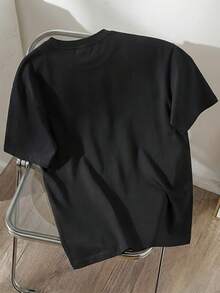 Camiseta de Mujer con Estampado de Los Ángeles - Estilo Callejero de California, Cuello Redondo, Manga Corta, Blusa Ideal para Atuendos Casuales, Deportivos, Lavable a Máquina, Outfits de Primavera, Verano y Otoño con Letras - Negro - Ver 2