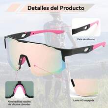 Lentes Ciclismo Gafas De Sol Deportivas Para Hombre Y Mujer,Gafas Deportivas Con Espejo Para Ciclismo, Protección en ciclismo de carretera y senderismo,Protección Uv400 - pago - Ver 1