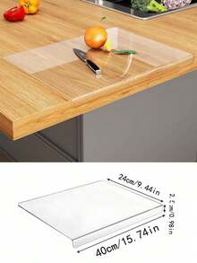 1 pieza Tabla de cortar de acrílico para encimera de cocina, tabla de cortar de acrílico transparente - Reforzada, duradera, antideslizante, resistente a las manchas y al moho, adecuada para el hogar, la cocina y el comedor, protege la encimera (por favor, retire la película protectora antes de usar) - Multicolor 1 unidad - Ver 12