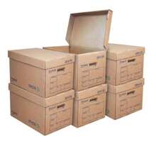 Cajas De Almacenamiento y Archivo De Carton Tamaño Oficio Legal con Tapa Paquete de 6 Printeck Resistentes para Organización de Documentos en Oficina y Hogar - Marrn - Ver 4