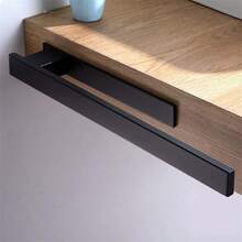 1 pieza Barra para toallas de acero inoxidable montada en la pared - Estantería contemporánea para almacenamiento de toallas de baño, altura ajustable, accesorio de baño moderno | Diseño minimalista | Barra de altura ajustable, toallero de baño - Multicolor - Ver 2