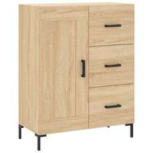 vidaXL Highboard Sonoma-Eiche 69,5x34x180 cm Holzwerkstoff - Braun - Übersicht 7