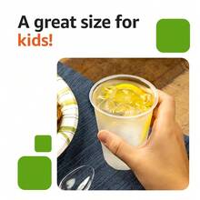 100PCS 9oz Clear Plastic Cups Bulk - Small Disposable Cold Drink Cups For Party, Wedding, BBQ, Camping & Everyday Use, Stackable Space Saving Design - 9 Ounces - View 2