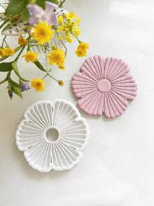 Flower Tray Clay Cutter, Polymer Clay Mold For Decorative Small Trinket Dishes, Suitable For Farmhouse, Boho And Nature-Inspired Home Decor, Great For Spring And DIY Craft Projects - White - View 5