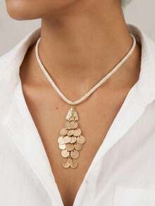 1pc Spring/Summer Personalized Lively Fish Pendant Necklace, Casual Beach Vacation Accessory For Women - 彩色 - 查看 3