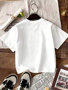 Áo thun nữ tay ngắn in họa tiết, thích hợp cho trang phục mùa xuân/hè, đi nghỉ mát, đi biển, đi làm hàng ngày, phong cách đồng quê. Màu trắng. - trắng - Xem 4