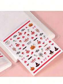 1 Piece Large Capacity Nail Sticker Album: Blank Photo Album For Collecting And Organizing Nail Stickers, Suitable For Vacation, Beach, Bathroom, Bedroom And Other Occasions, High Capacity, Halloween - Multicolor - View 7