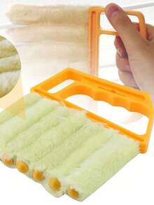 1pc Reusable Window And Blind Cleaning Brush With Washable Duster - Easily Clean Venetian Blinds, Air Vents, Louvers And Tight Spaces, Machine Washable, Suitable For Home, Bathroom And Kitchen Surfaces - Multicolor - View 10