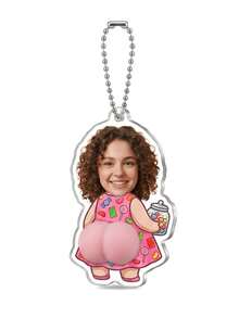Llavero con foto personalizada, colgante de goma suave personalizado, adecuado para amigos, alivio del estrés, almacenamiento de llaves, adorno de bolso, regalo de cumpleaños - Modelo 3 - Ver 11