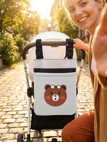 Large Capacity Diaper Storage Box, Multi-Functional Portable Diaper Bag With Tissue Dispenser, Waterproof And Lightweight Mommy Bag, Suitable For Outdoor Travel, Newborn Essentials, Daily Use And Adjustable Stroller Accessories - Multicolor - View 5