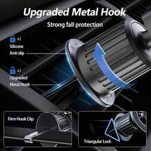 360° Rotatable Magnetic Car Phone Holder, Air Vent Mount Universal Phone Holder With Strong Magnet, One-Handed Operation Suitable For All Phones - Black Air Vent Version - View 5