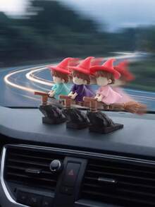 Floating Magic Broom Dashboard Decor - Atmospheric Car Accessory | Brand New "Drifting Steering" Wizard Broom Decor - A - View 4