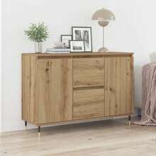 vidaXL Sideboard Artisan-Eiche 101,5 x 35 x 70 cm Holzwerkstoff - Braun - Übersicht 1