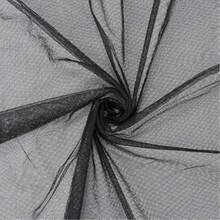 1块涤纶柔软透明纯色面料，适合缝纫、手工制作、服装制作、家居装饰、DIY婚纱、芭蕾舞裙等。 - 黑色 - 查看 8