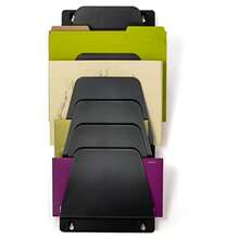 Officemate 21505 Wall File Holder Letter/Legal 7 Pockets black - Negro - Ver 5